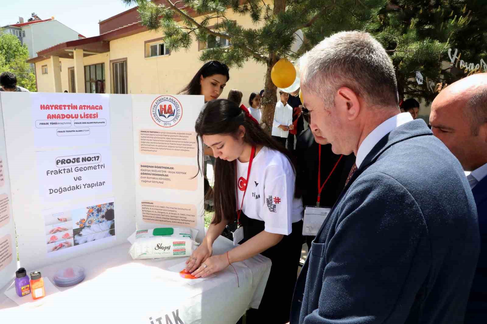 Ağrı Hayrettin Atmaca Anadolu Lisesi’nden 19 proje TÜBİTAK fuarında sergilendi 