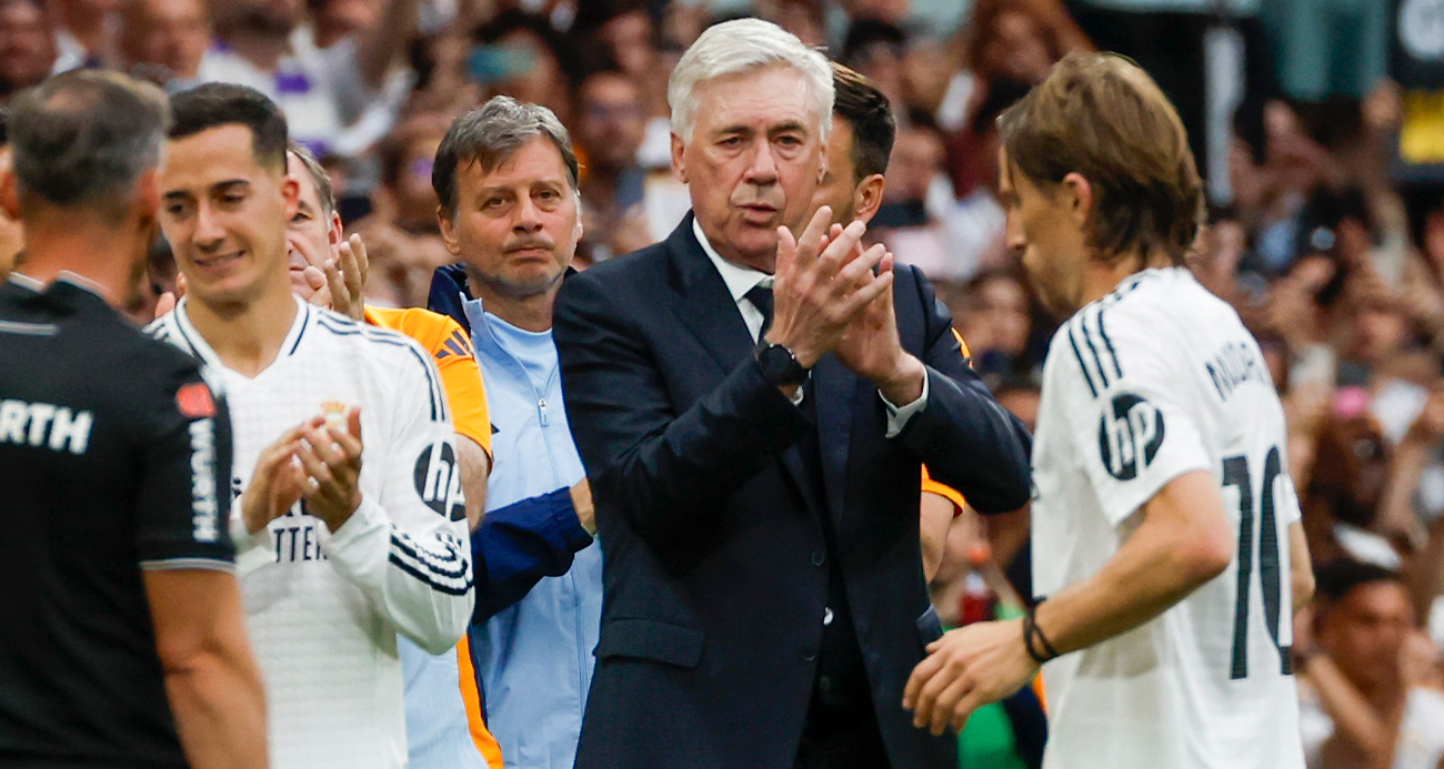Ancelotti ve Modric, Real Madrid’e galibiyetle veda etti..