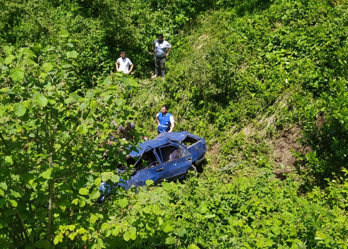 Ordu’da otomobil 200 metrelik uçuruma yuvarlandı: 1 yaralı 