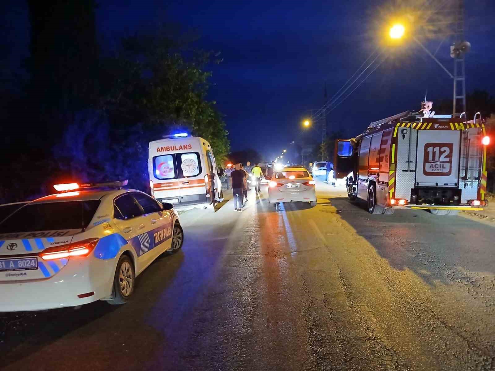 Dörtyol’da yan yatan otomobilin sürücüsü yaralandı 