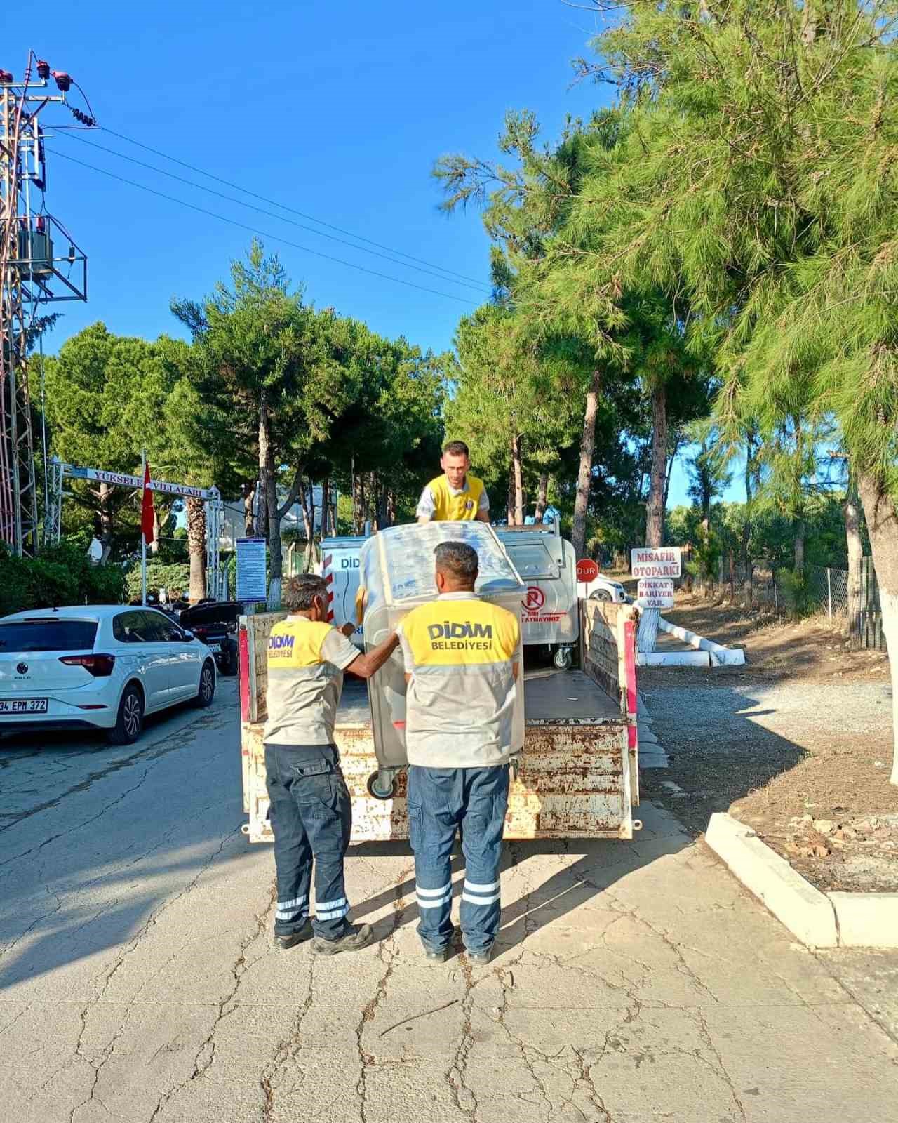 Didim’de eskiyen konteynerler yenileniyor 