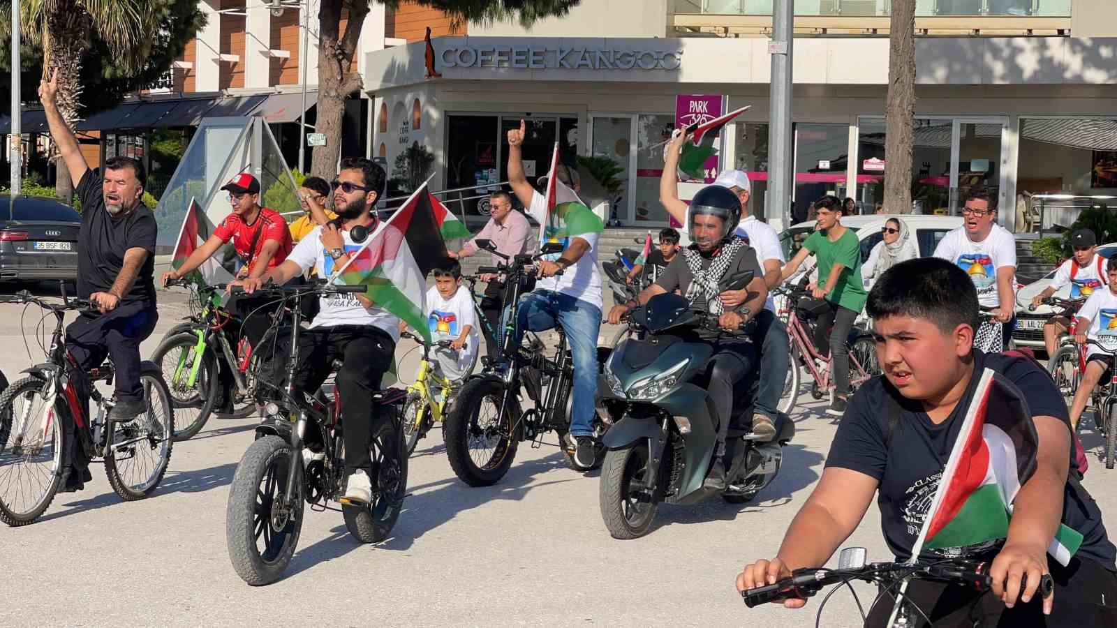 Osmaniye’de pedallar Gazze’ye destek için çevrildi 