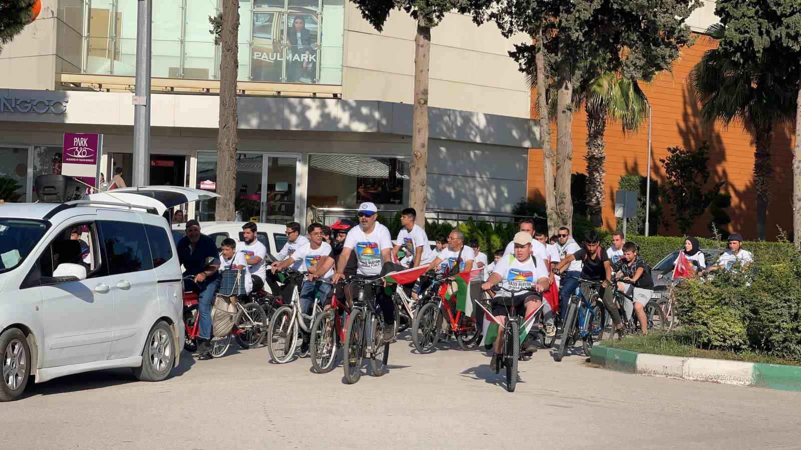 Osmaniye’de pedallar Gazze’ye destek için çevrildi 