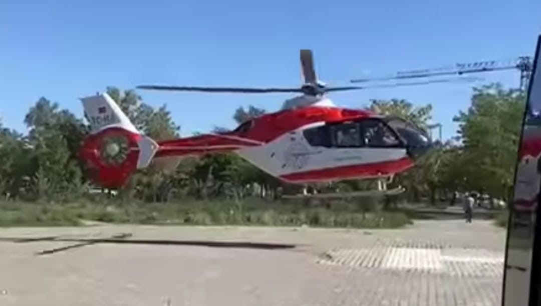 Çukurcalı hasta helikopterle Van’a kaldırıldı 