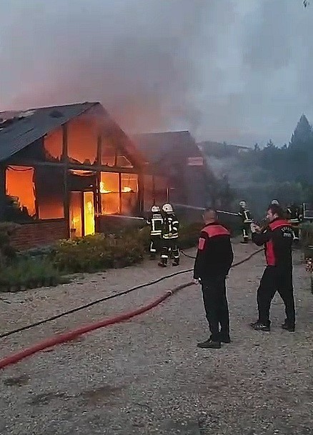 Çorum’da çiçekçide korkutan yangın 