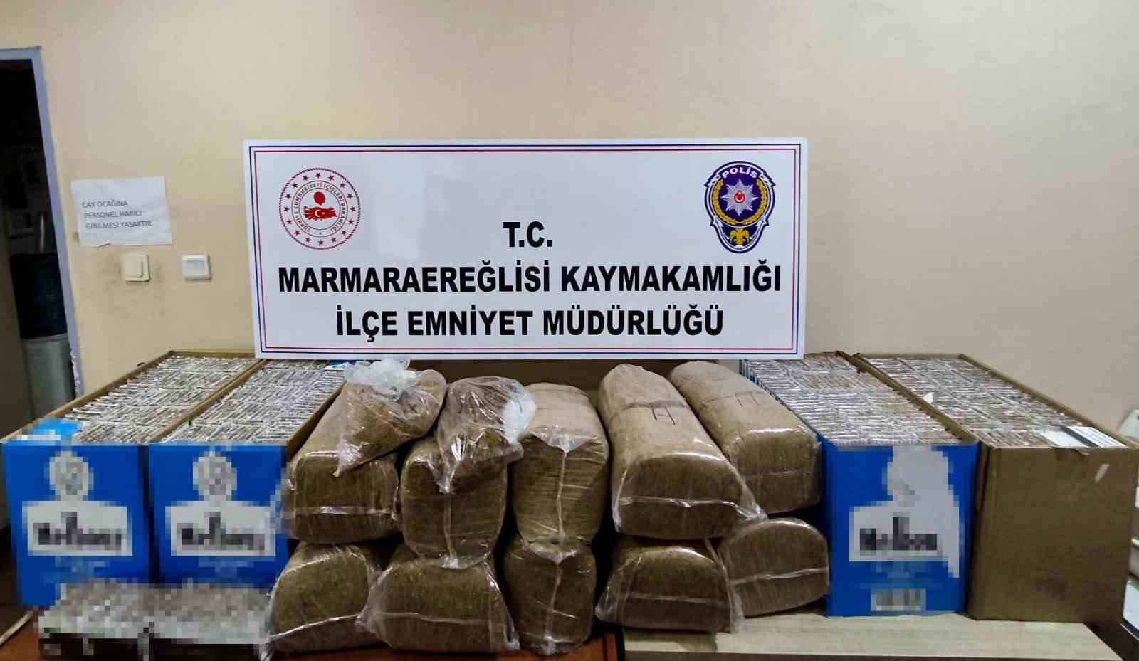 Tekirdağ’da 273 bin 600 makaron ele geçirildi 