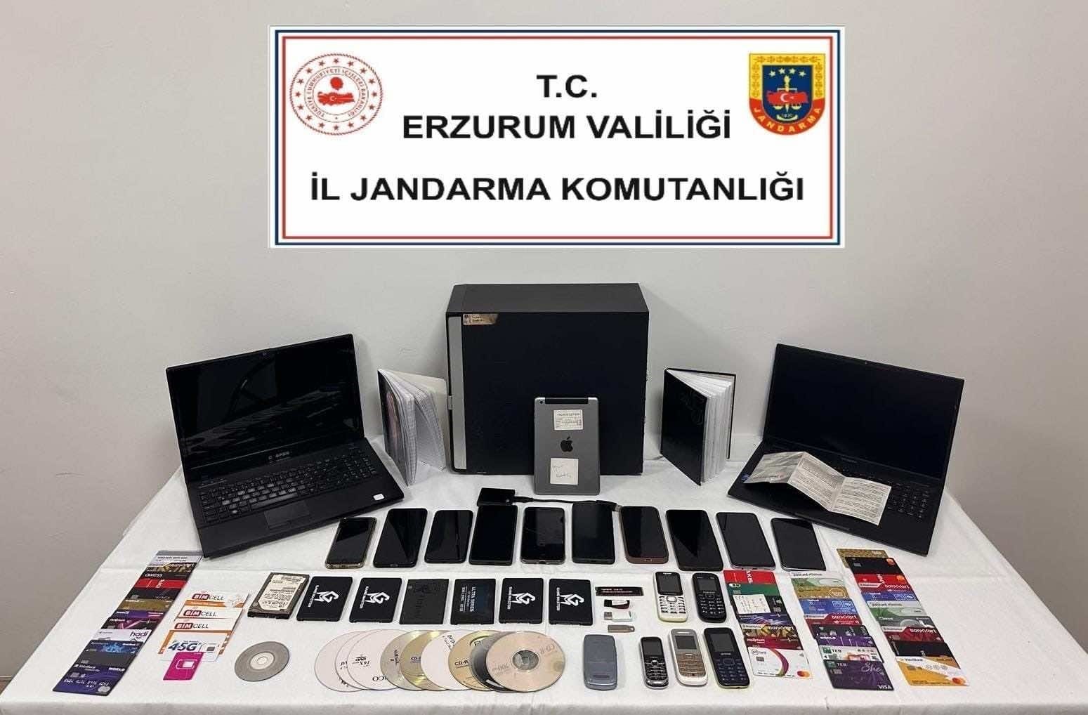 Erzurum merkezli siber dolandırıcılık operasyonu: 9 gözaltı 