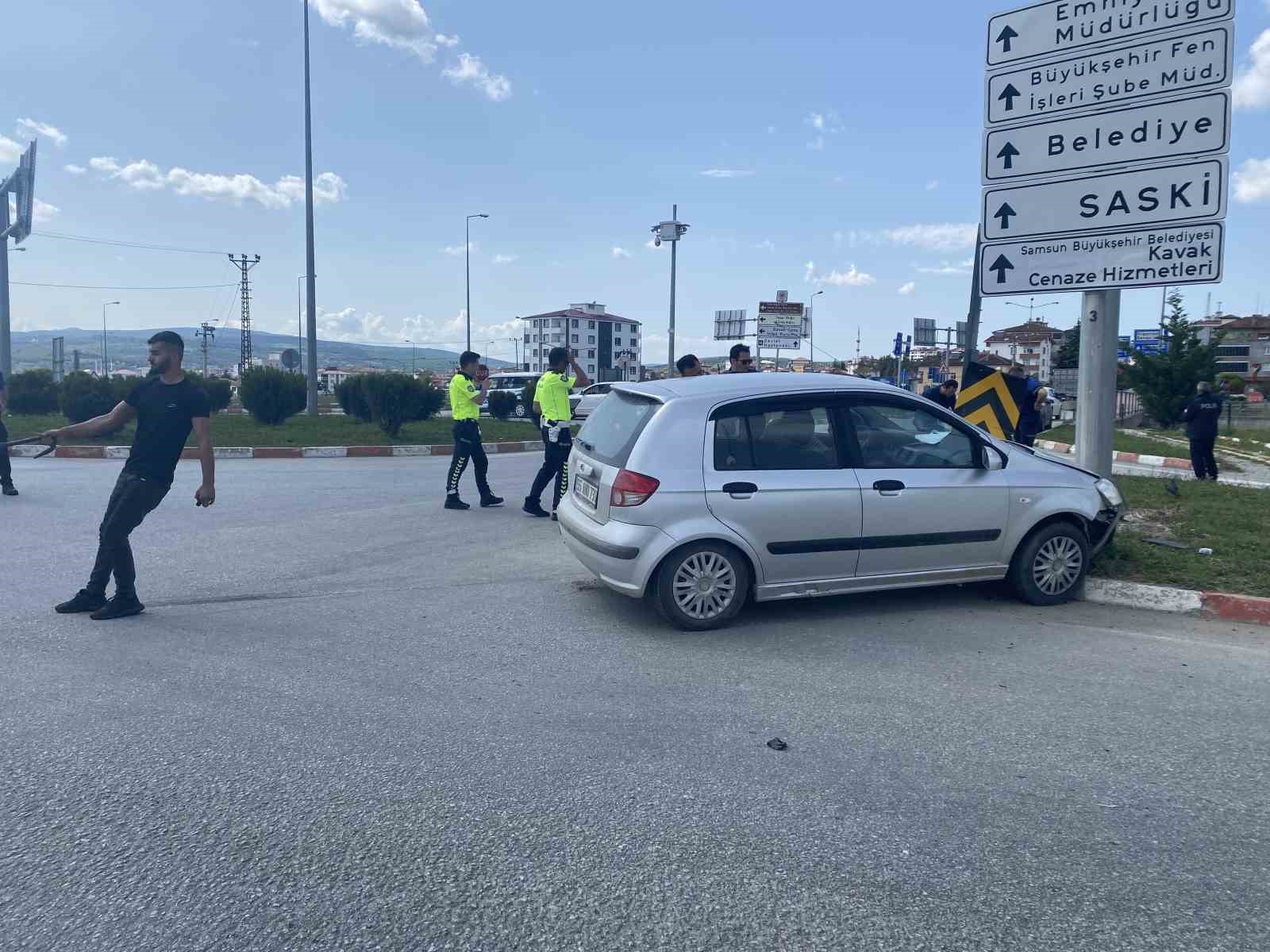 Samsun’da iki otomobil çarpıştı: 1 yaralı 