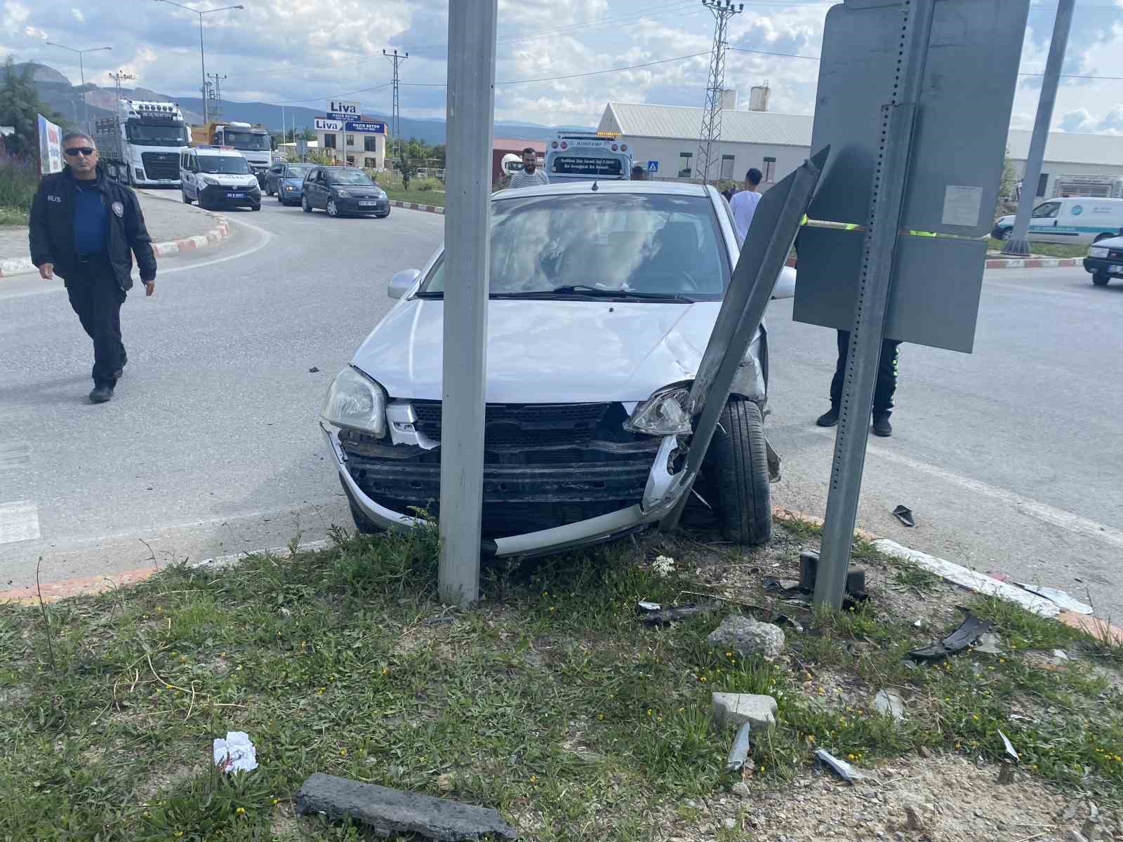 Samsun’da iki otomobil çarpıştı: 1 yaralı 
