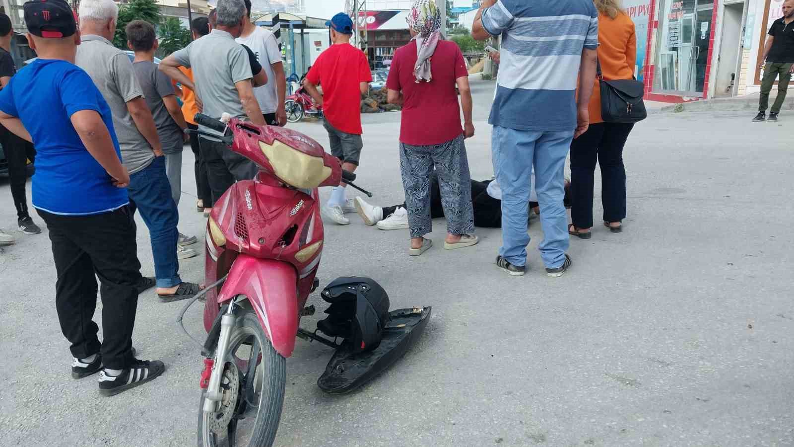 Devrilen motosikletin sürücüsü yaralandı 