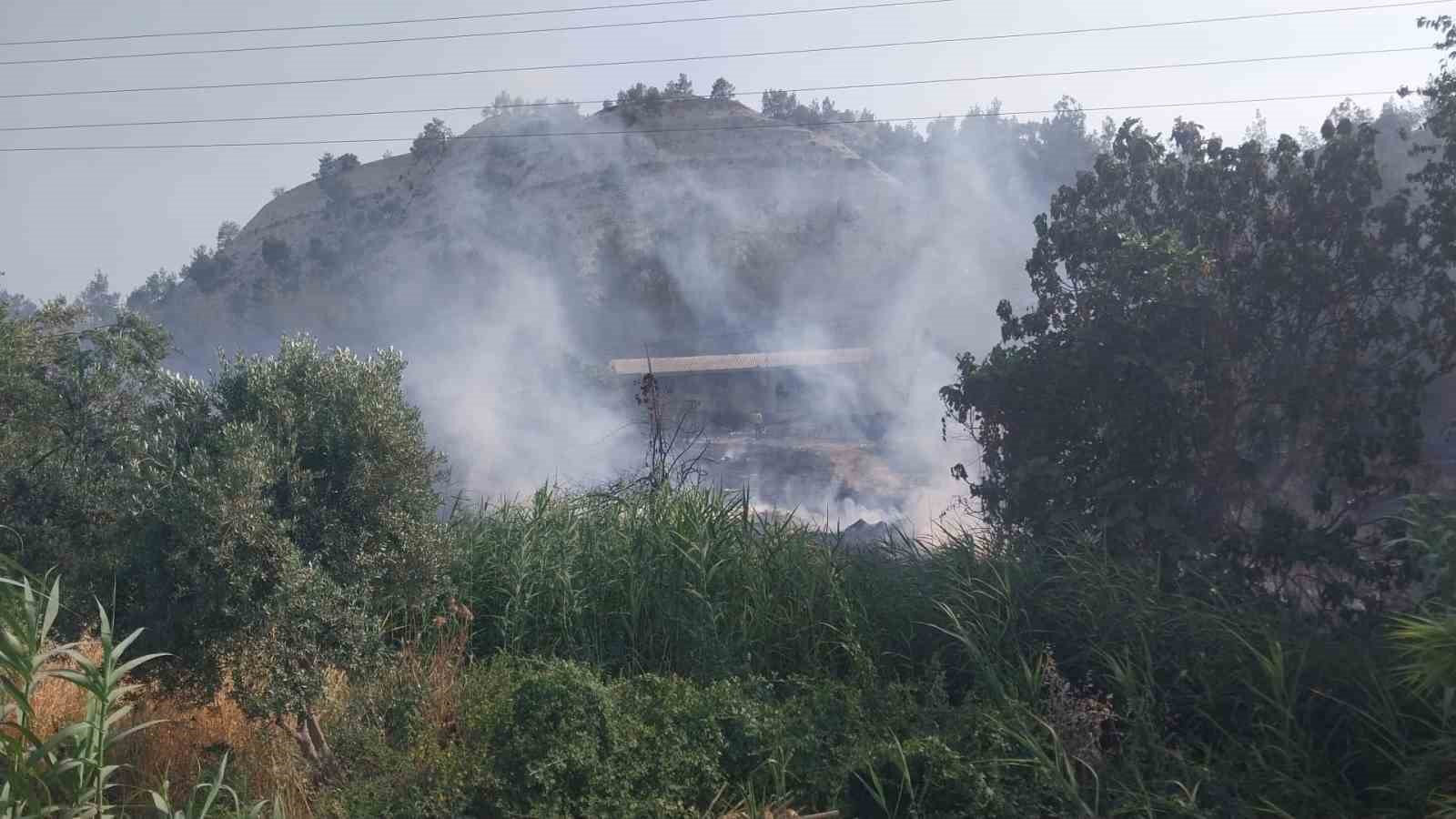 Mersin’de tarım arazisinde çıkan yangın korkuttu 