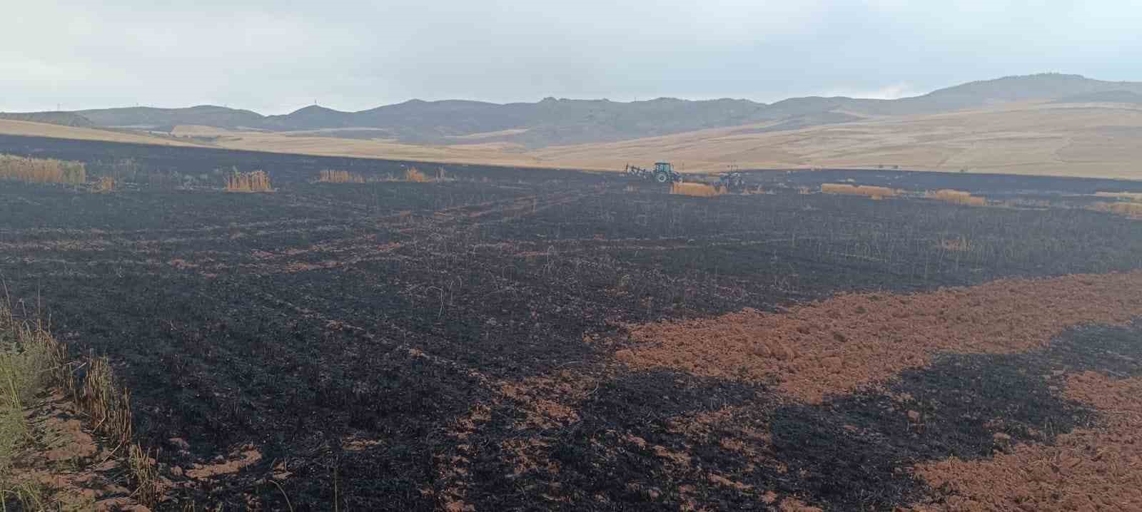 Siirt’te buğday tarlasına yıldırım düştü 