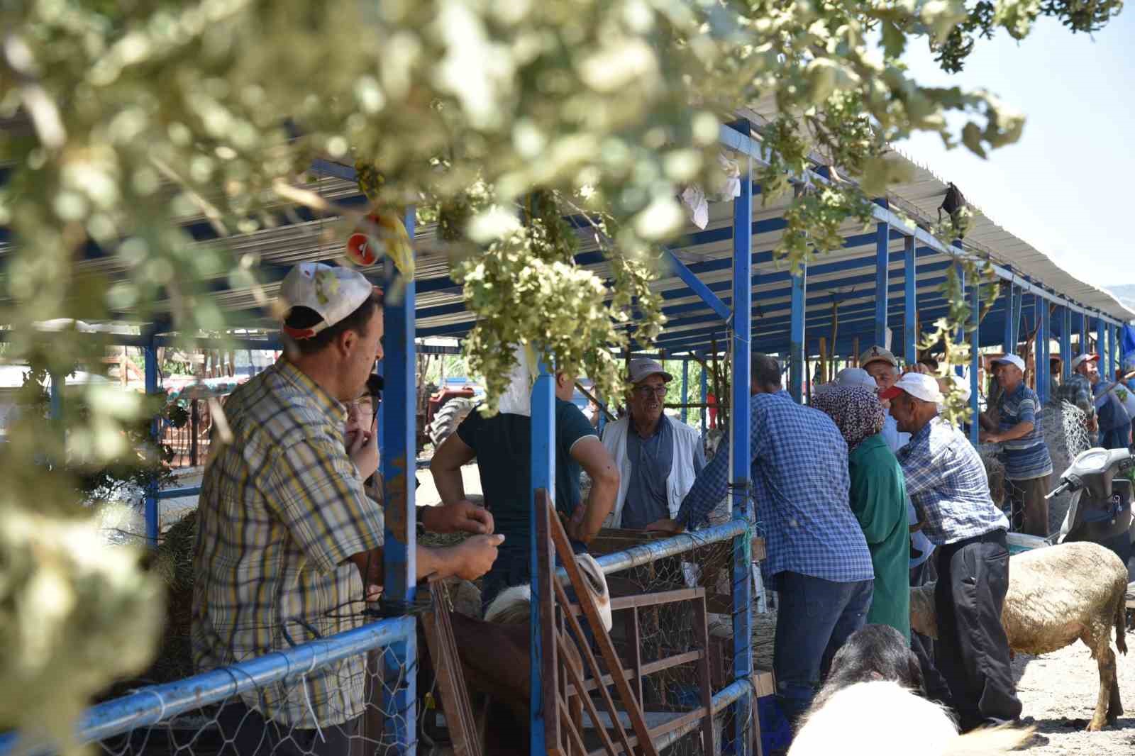 Sındırgı kurban pazarında arefe yoğunluğu yaşandı 