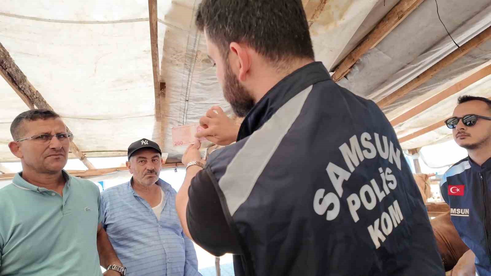 Samsun polisi hayvan pazarlarında sahte paraya karşı uyardı 