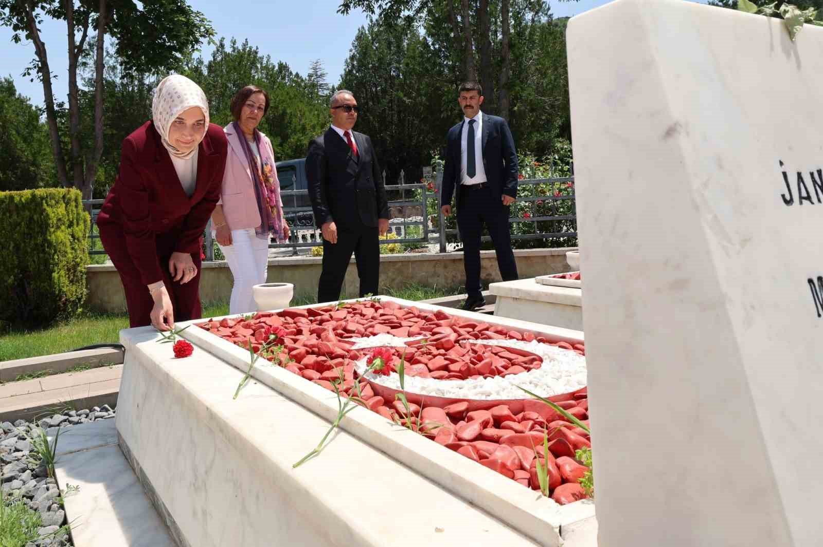 Vali Yiğitbaşı ve protokolden şehitlikleri bayram ziyareti 