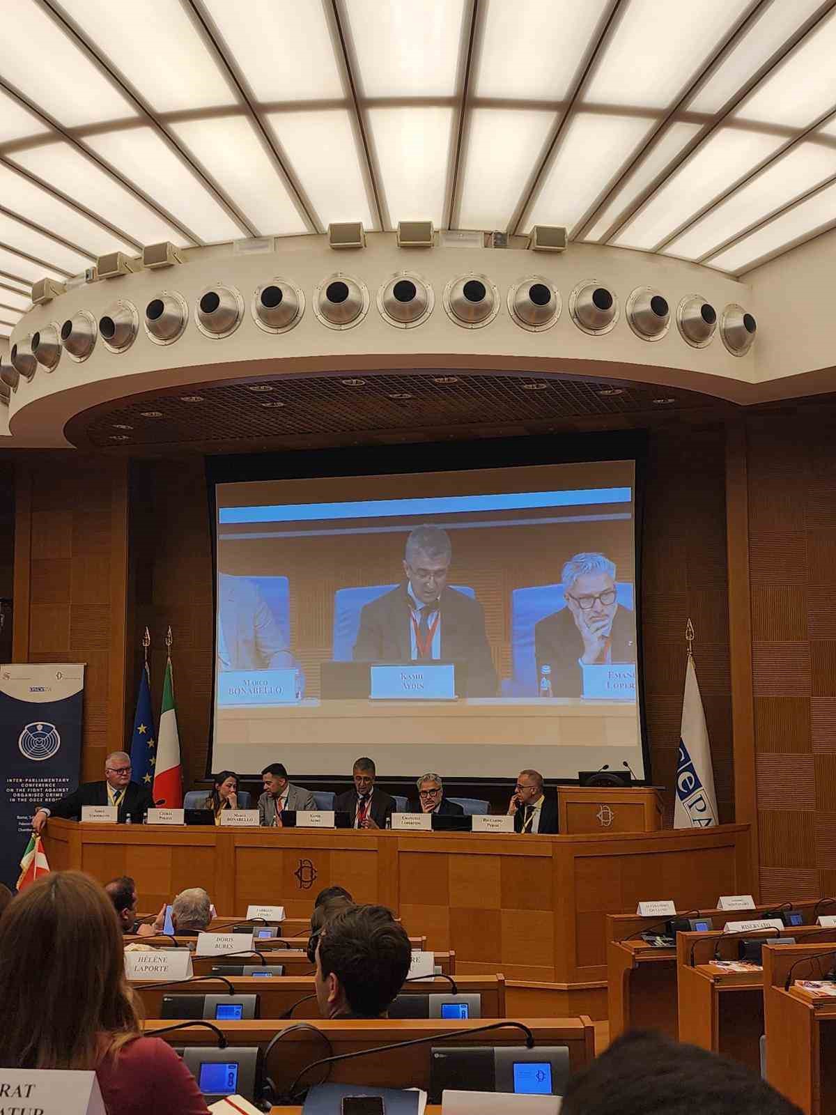 Aydın, İtalya’da AGİT bölgesinde organize suçlarla mücadeleye ilişkin parlamentolar arası konferansa katıldı 