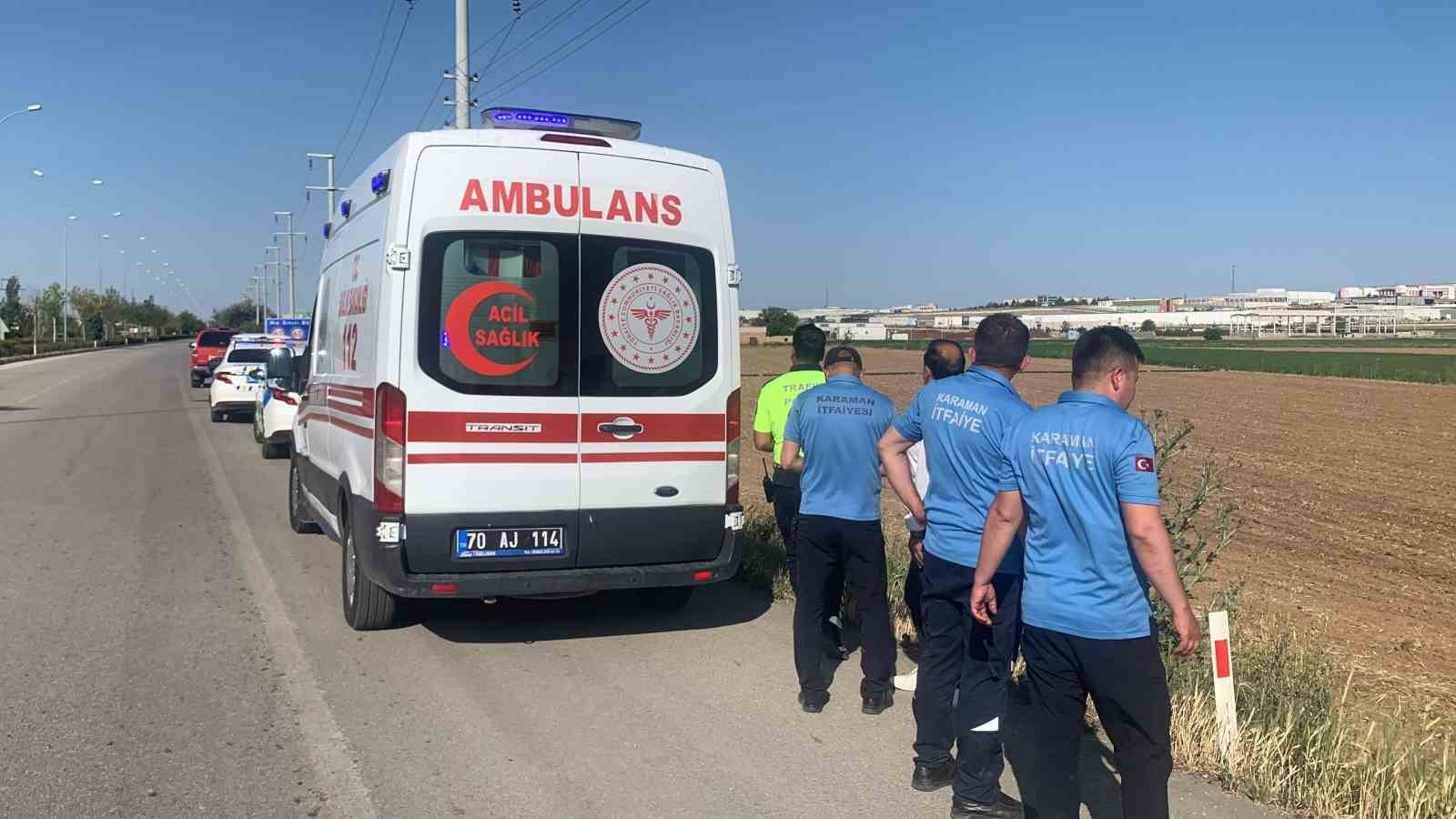 Karaman’da otomobil devrildi: 1 yaralı 