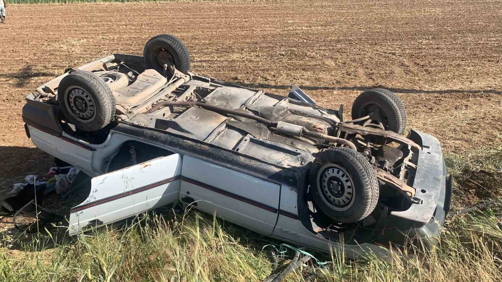 Karaman’da otomobil devrildi: 1 yaralı 