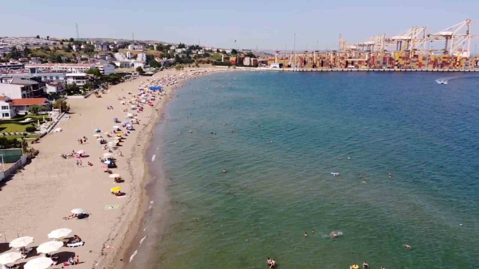 Tekirdağ’da bayramda plajlar doldu taştı 