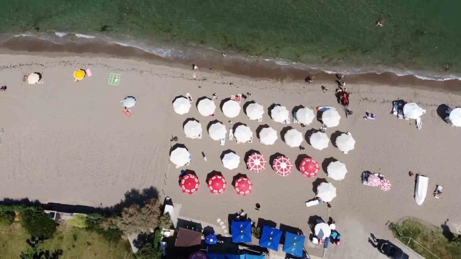 Tekirdağ’da bayramda plajlar doldu taştı 