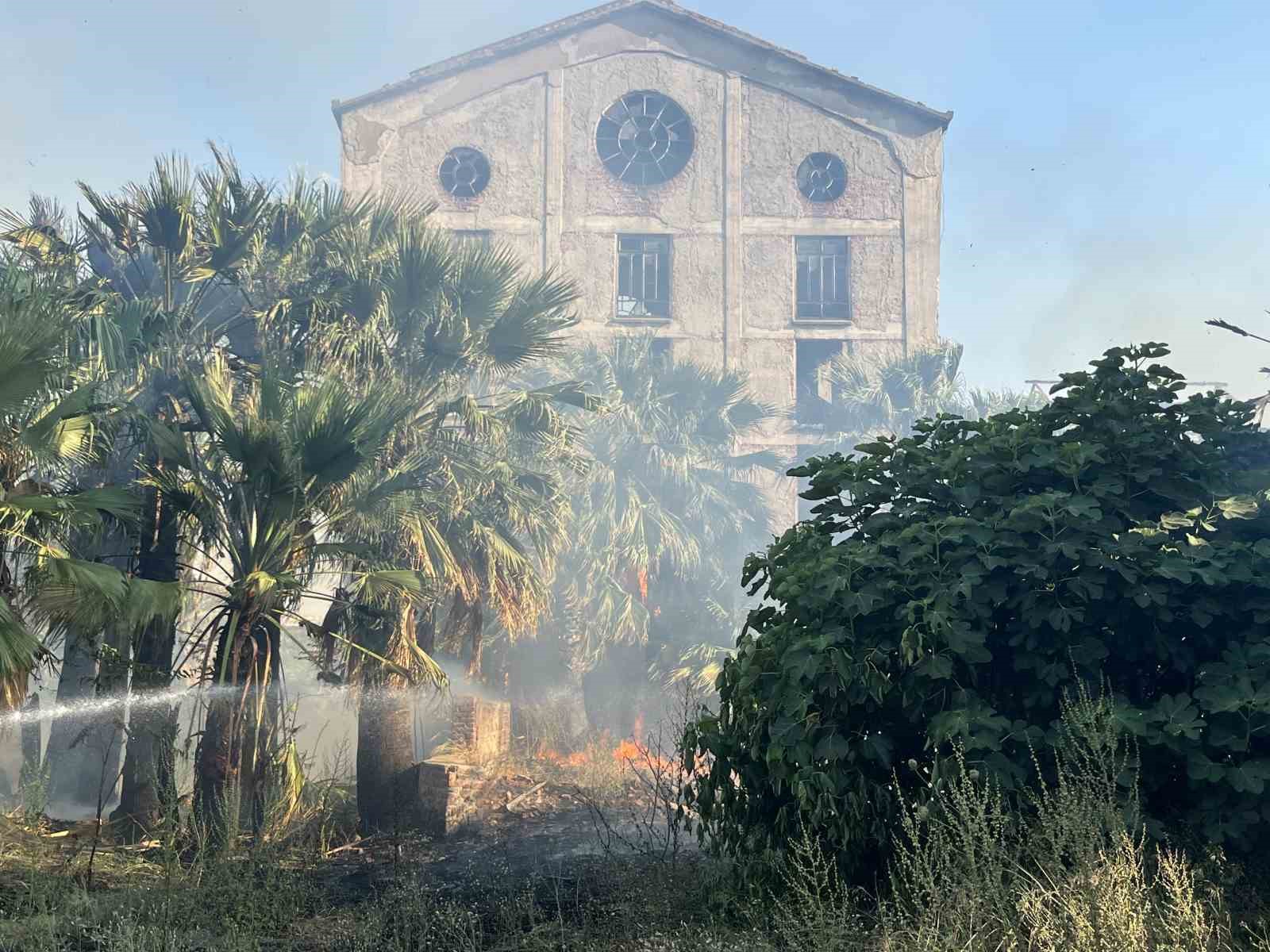 İzmir’de boş arazide çıkan yangın mahalleye sıçradı 