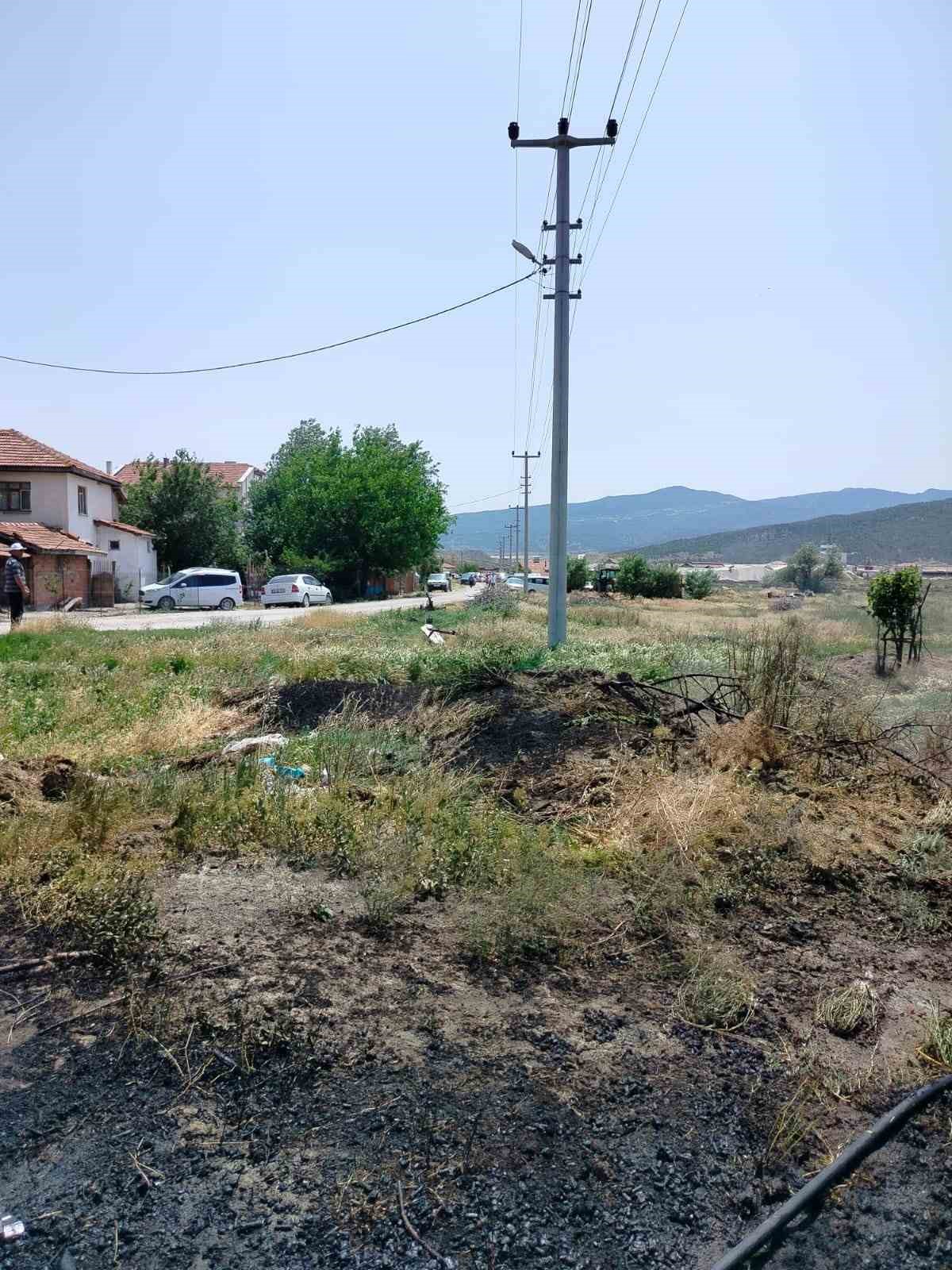 Çorum’da korkutan arazi yangını 