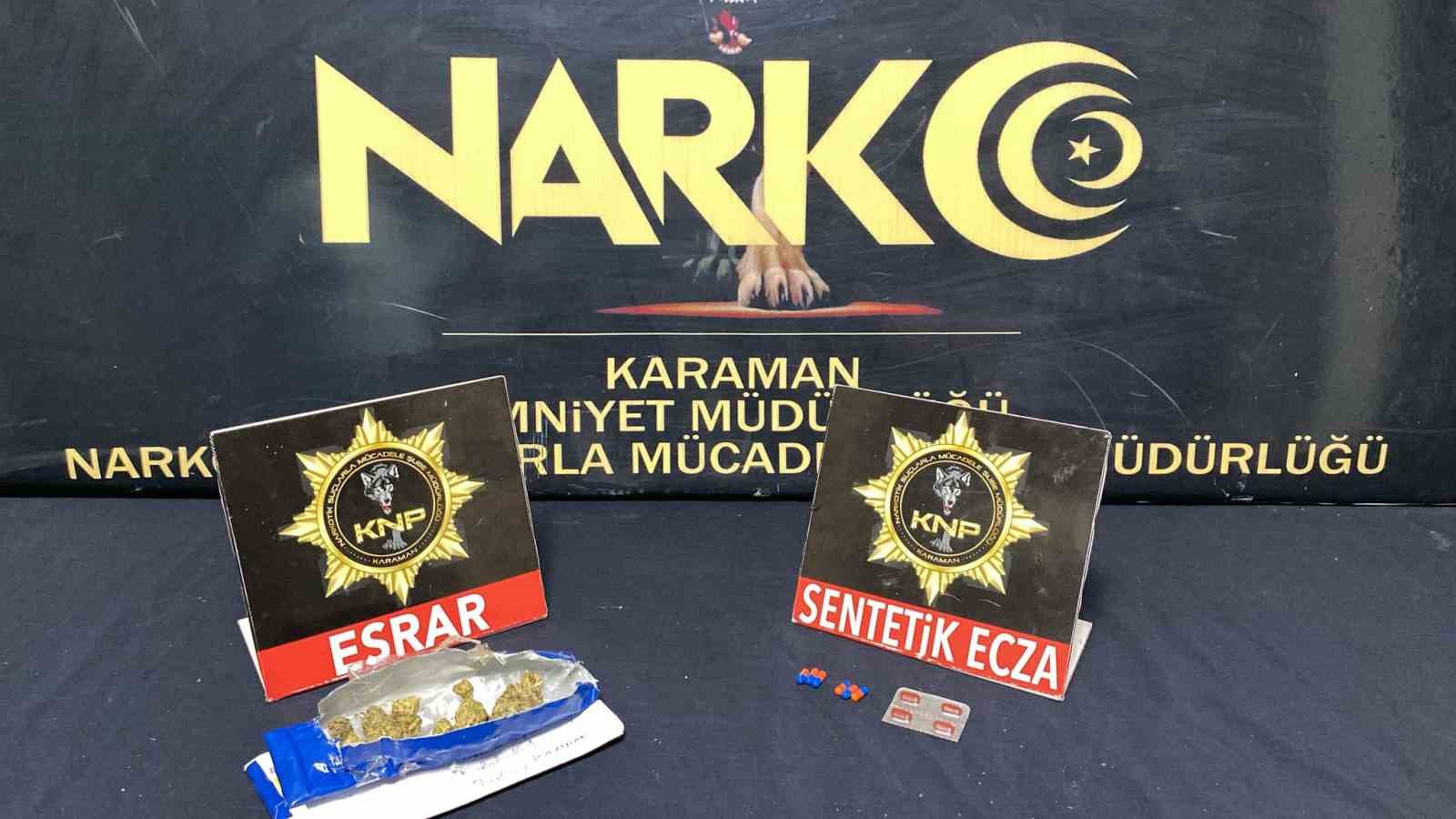 Karaman’da ruhsatsız silahlar ile uyuşturucu ele geçirildi 