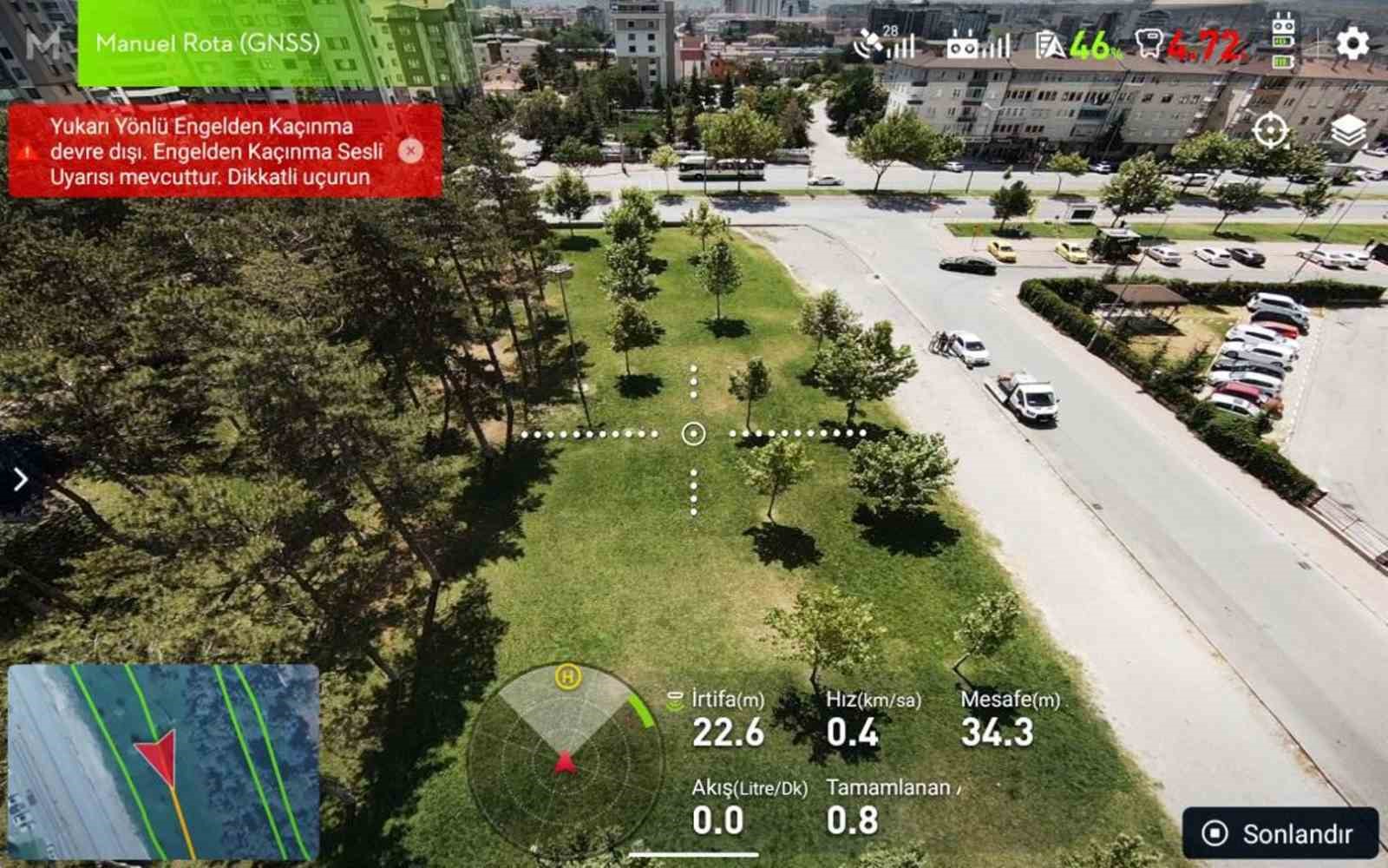 Kocasinan Belediyesi, drone ile tüm açık alanları ilaçlıyor 