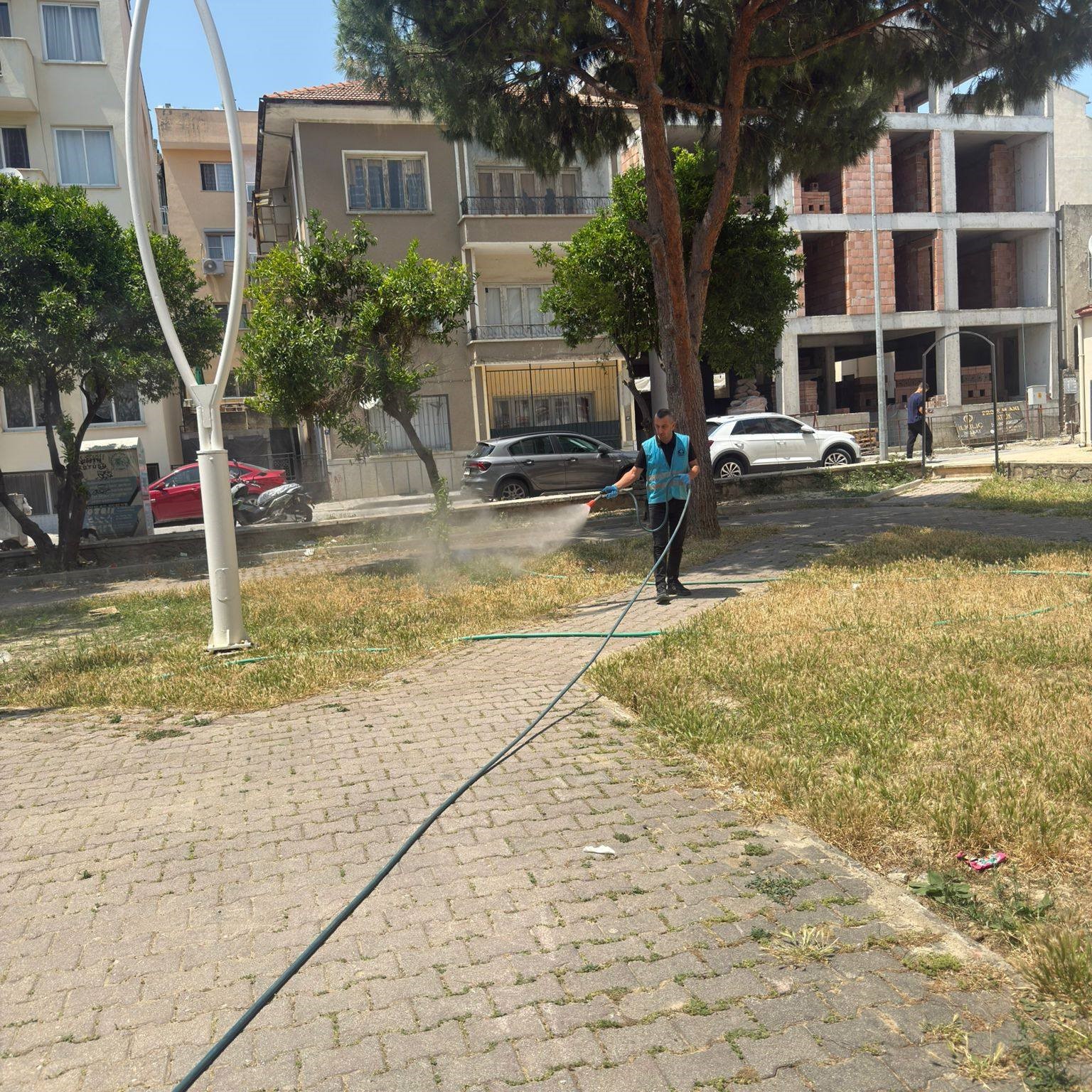 Söke’de park ve bahçelerde ’kene’ mücadelesi 