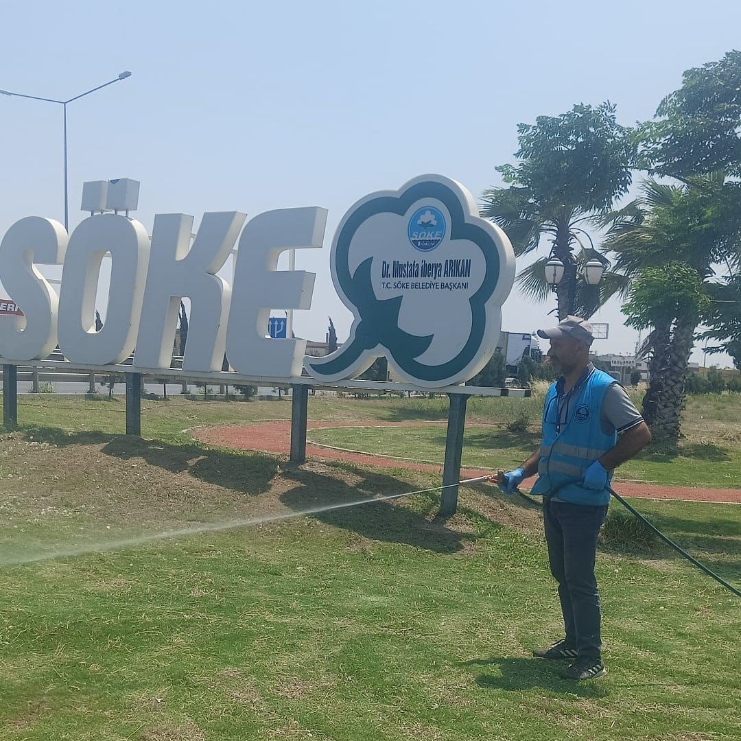 Söke’de park ve bahçelerde ’kene’ mücadelesi 