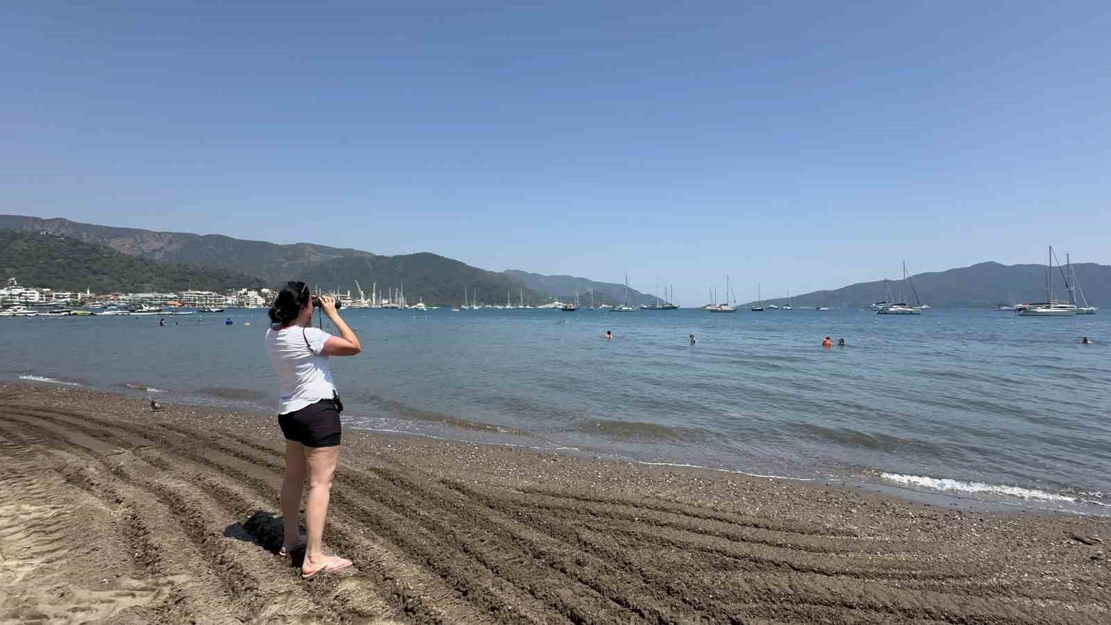 Marmaris’te Mavi bayraklı halk plajında cankurtaranlar göreve başladı 