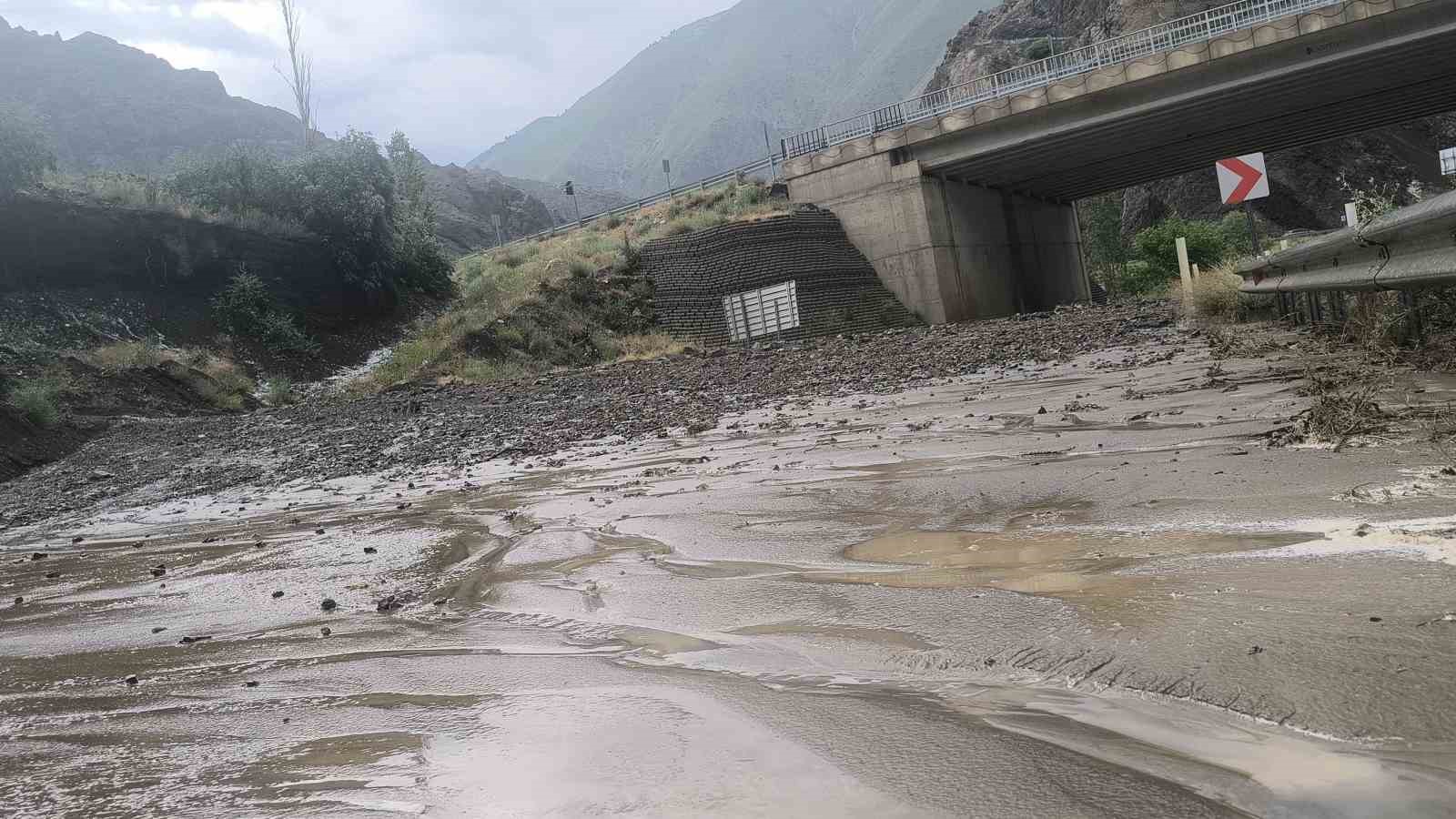 Erzurum-Artvin karayolunda heyelan: Ulaşım tek şeritten sağlanıyor 