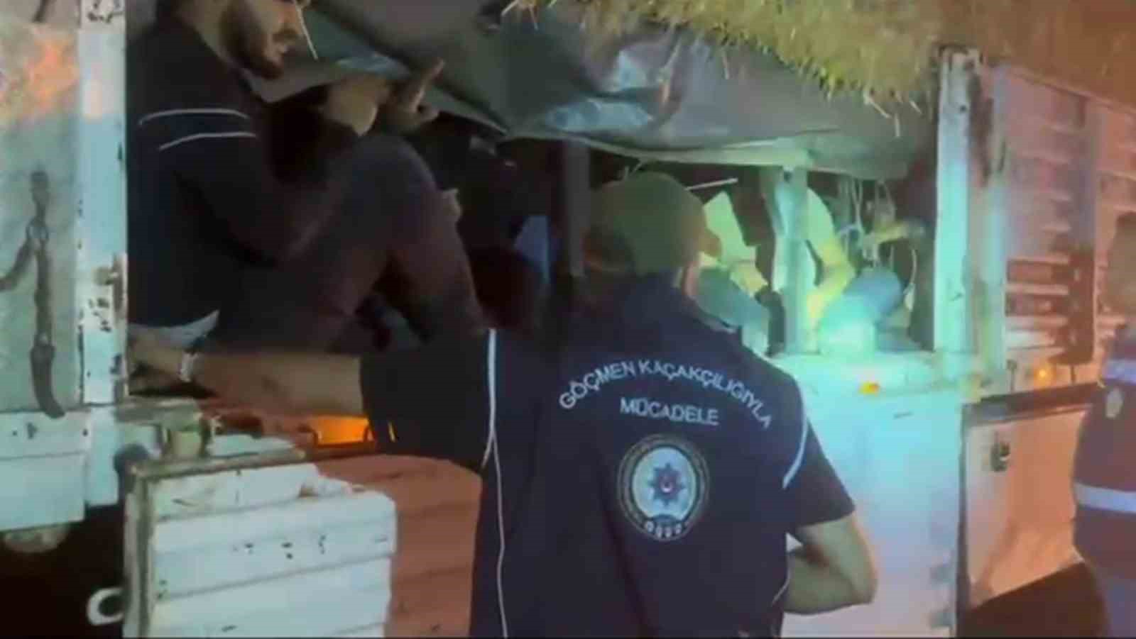 Saman balyalarının altına saklanan 31 kaçak göçmen yakalandı 