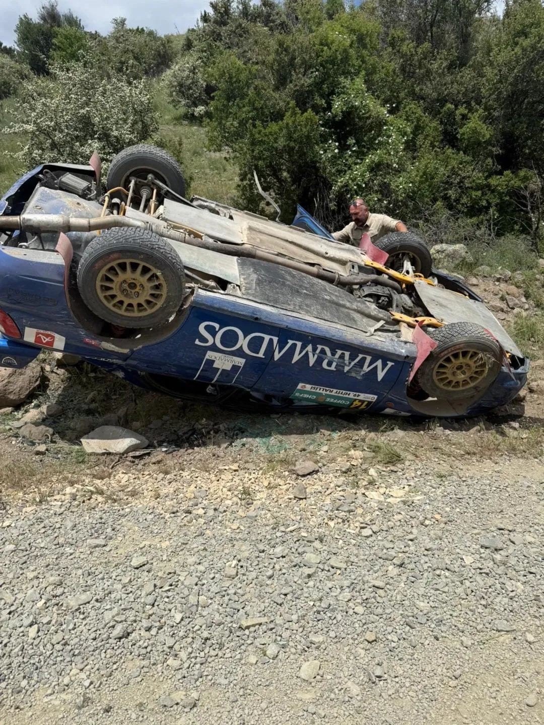 Beypazarı’nda Hitit Rallisi aracı takla attı 