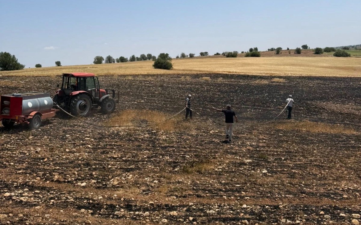 Karaman’da 200 dekar ekili alan kül oldu 