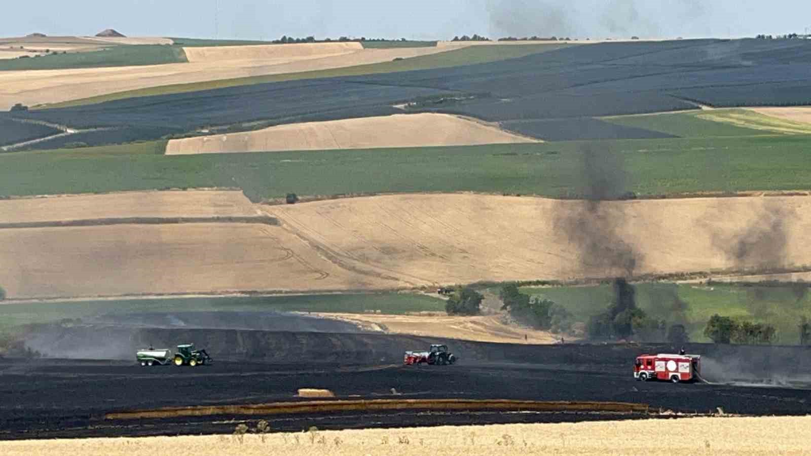 Tekirdağ’da 150 dönümde ekili buğday küle döndü 