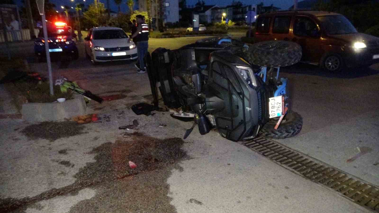 Antalya’da ATV takla attı: 1’i ağır 2 yaralı 