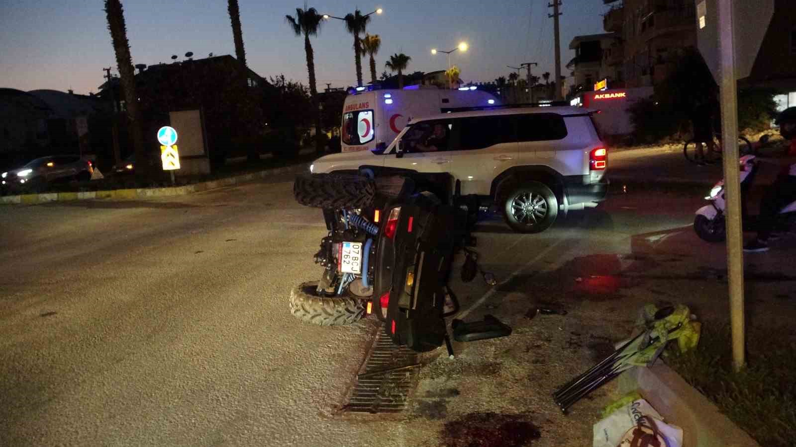 Antalya’da ATV takla attı: 1’i ağır 2 yaralı 