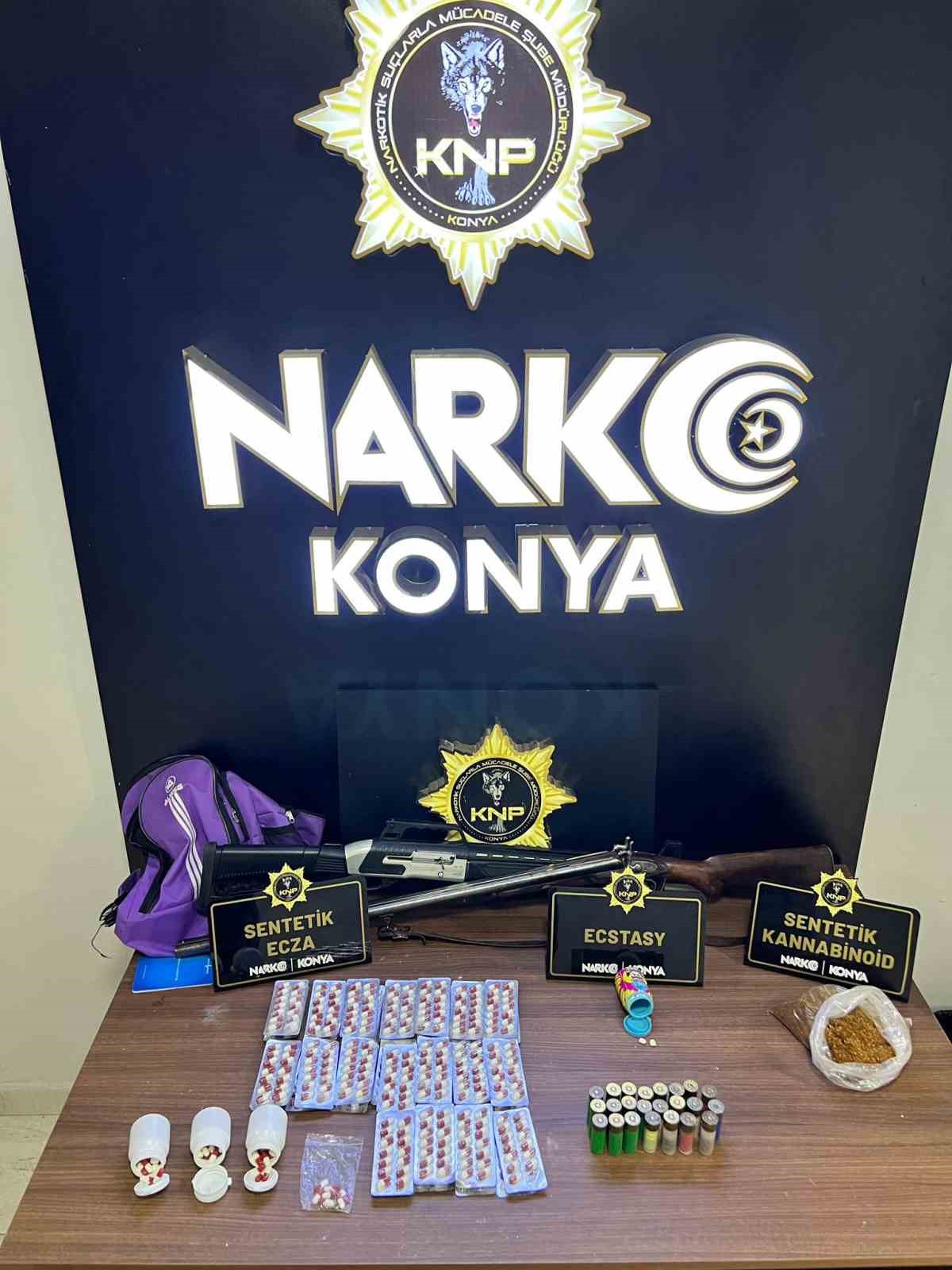 Konya Polisinden 66 ayrı narkotik operasyonu: 60 tutuklama 