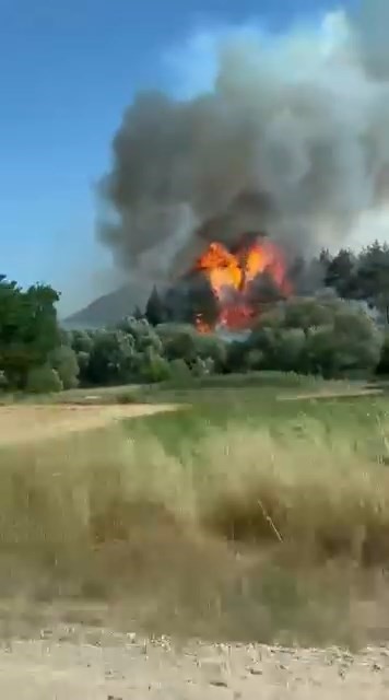 Bursa’daki orman yangınına havadan ve karadan müdahale devam ediyor 