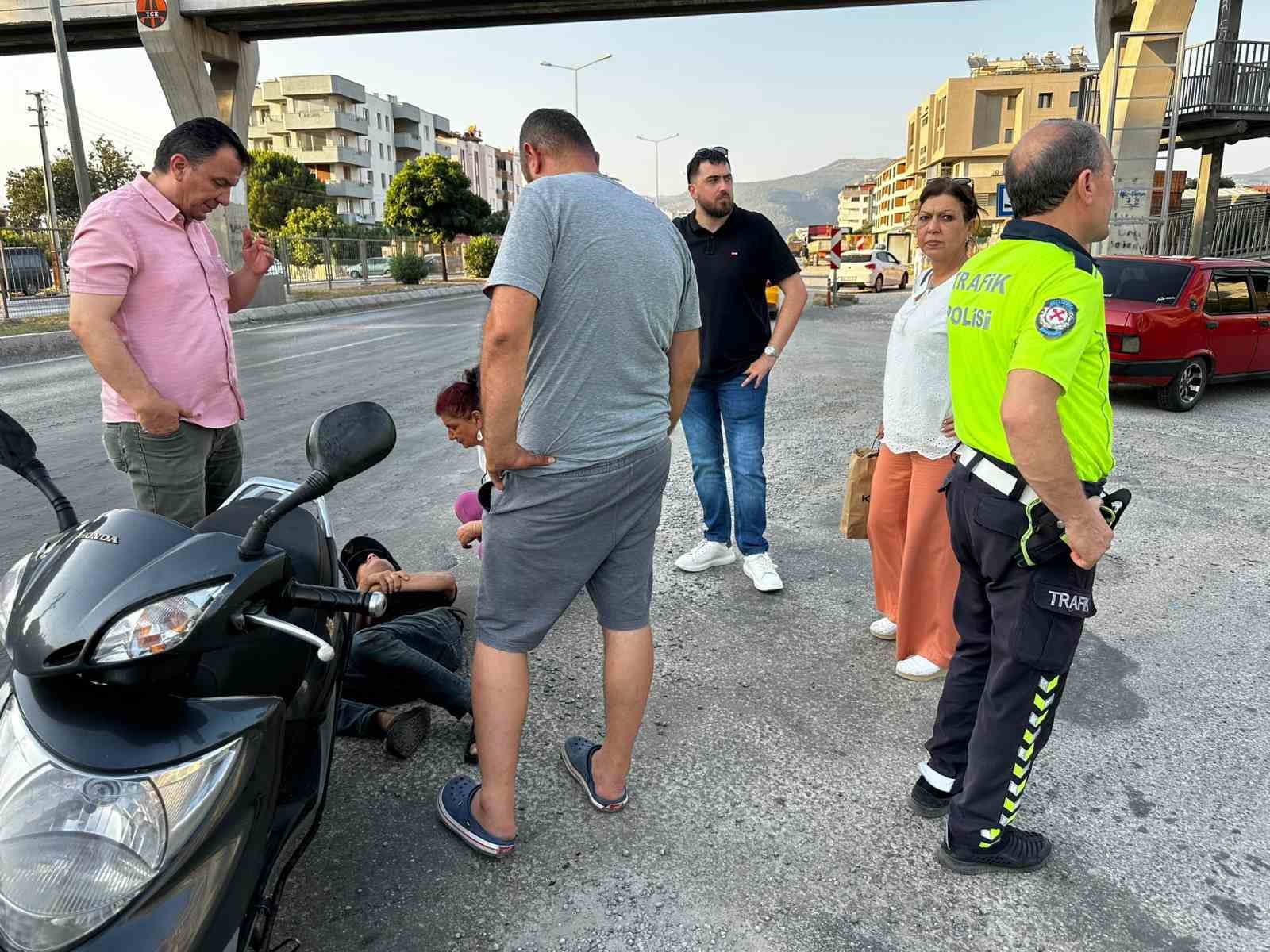 Milas’ta otomobil ile motosiklet çarpıştı: 1 yaralı 