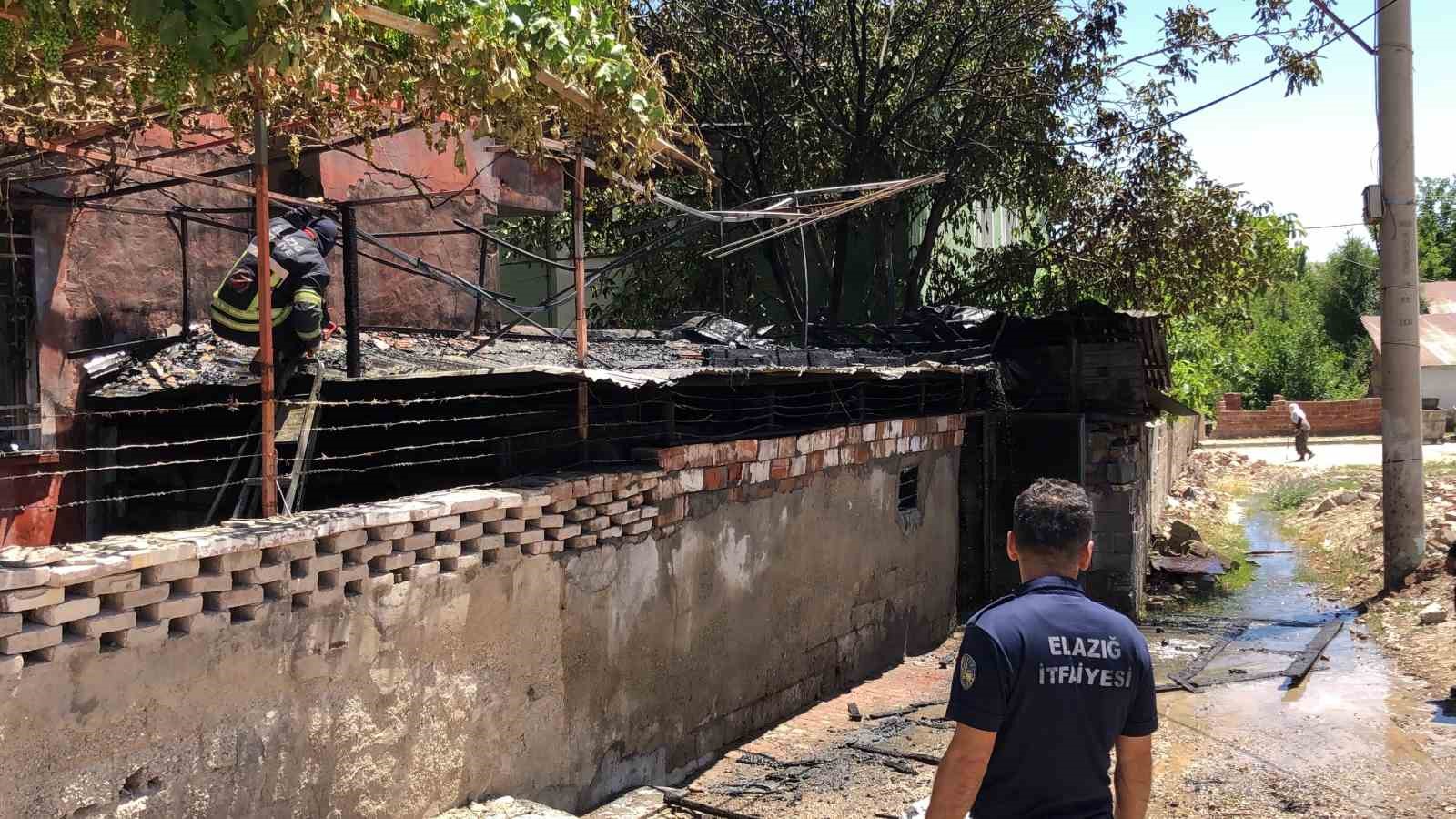 Elazığ’da odunluk yangını: 1 yaralı 