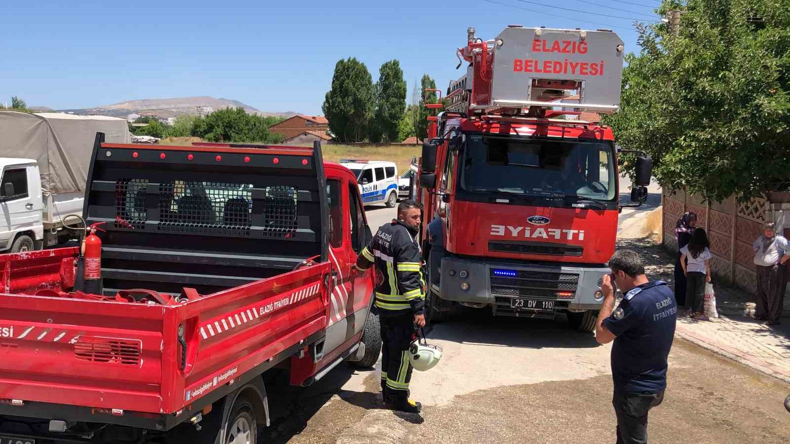 Elazığ’da odunluk yangını: 1 yaralı 