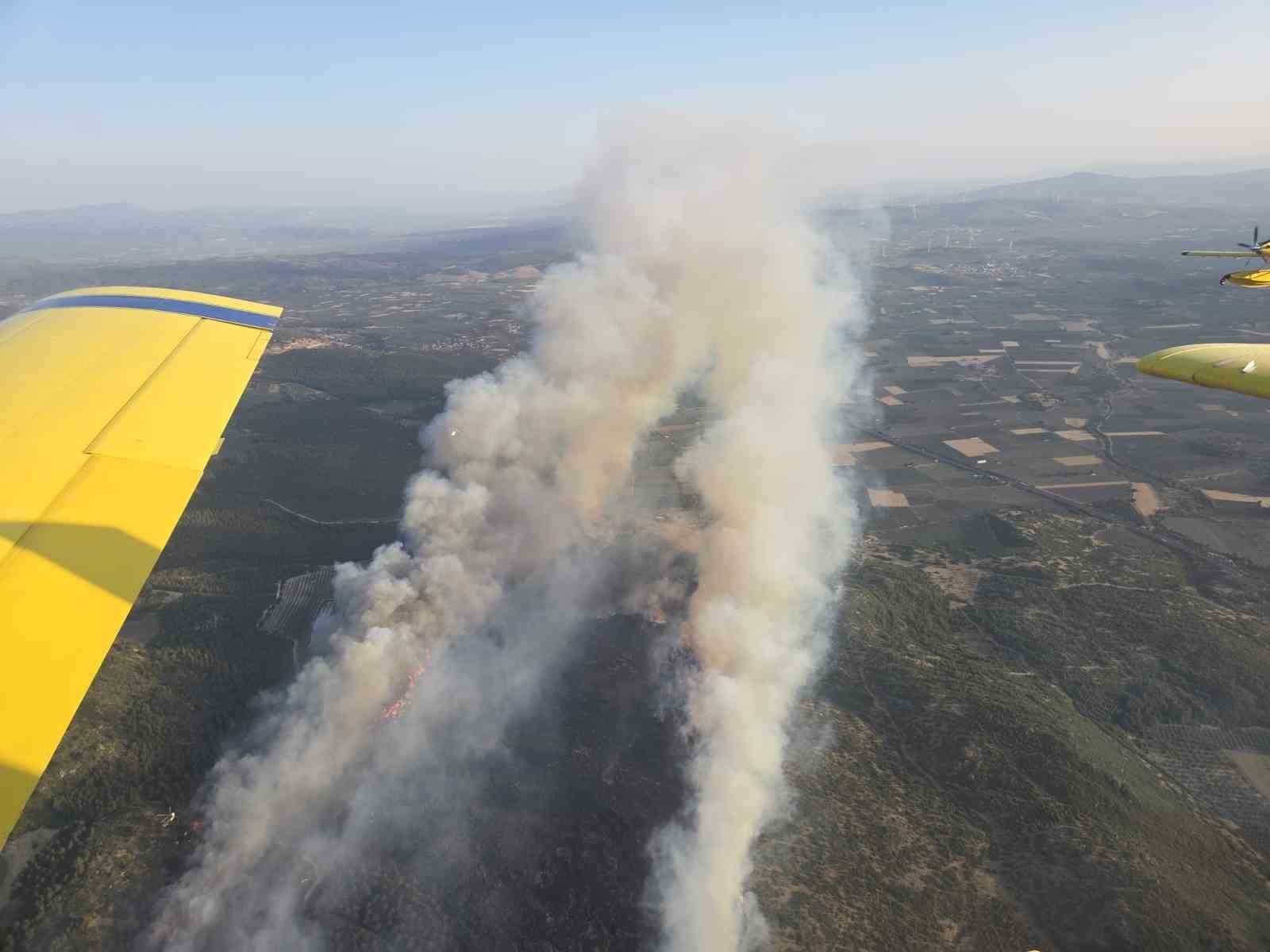Manisa’daki orman yangınına müdahale tüm hızıyla devam ediyor 