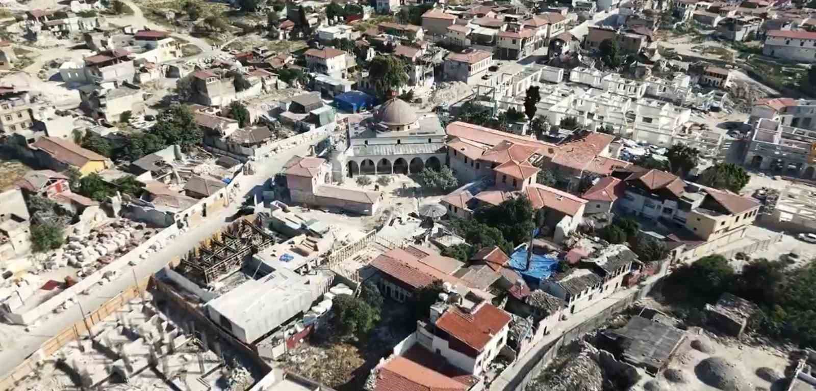 Depremin yıktığı Habib-i Necaar Camii’nde ihya çalışmaları hızla sürüyor 
