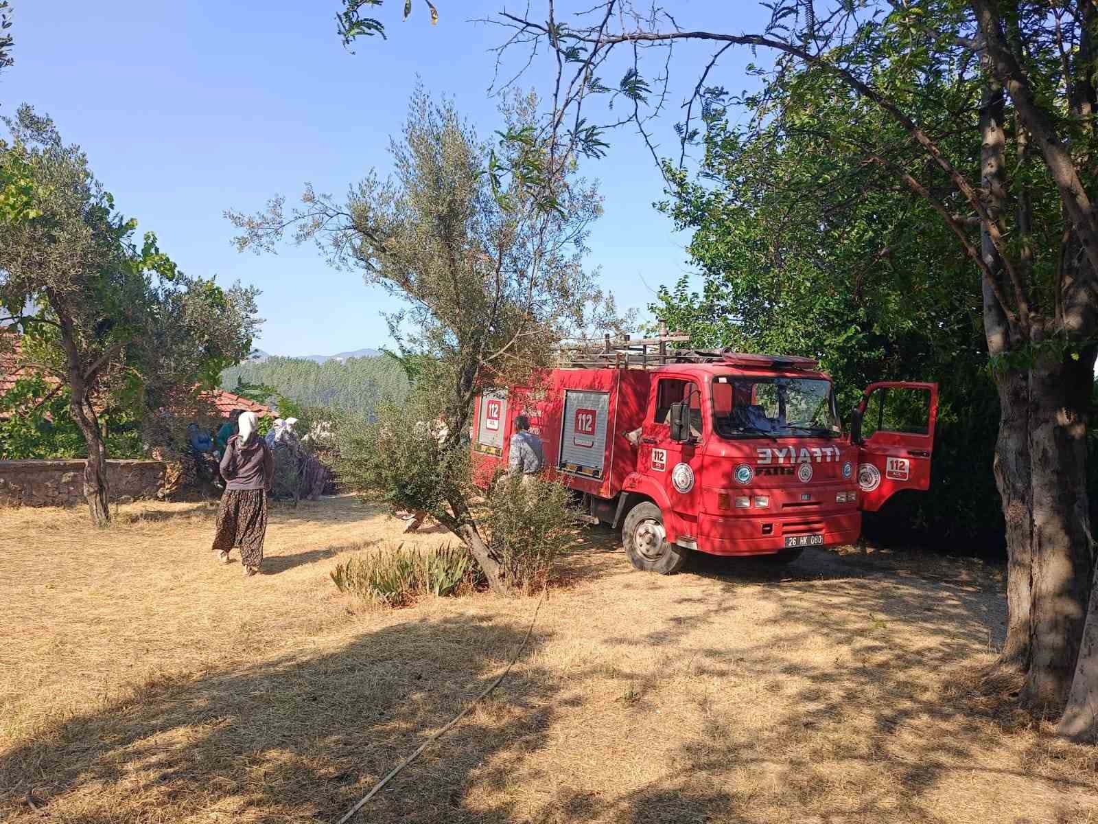 Eskişehir’de ağaçlık alanda yangın: Alevler okul lojmanına sıçradı 