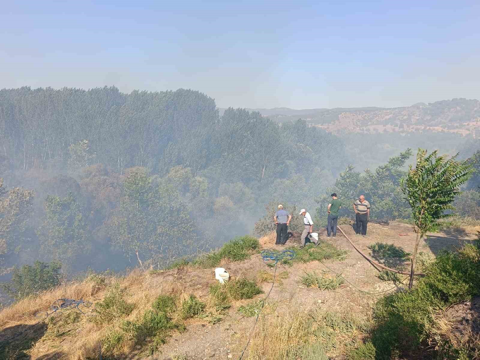 Eskişehir’de ağaçlık alanda yangın: Alevler okul lojmanına sıçradı 