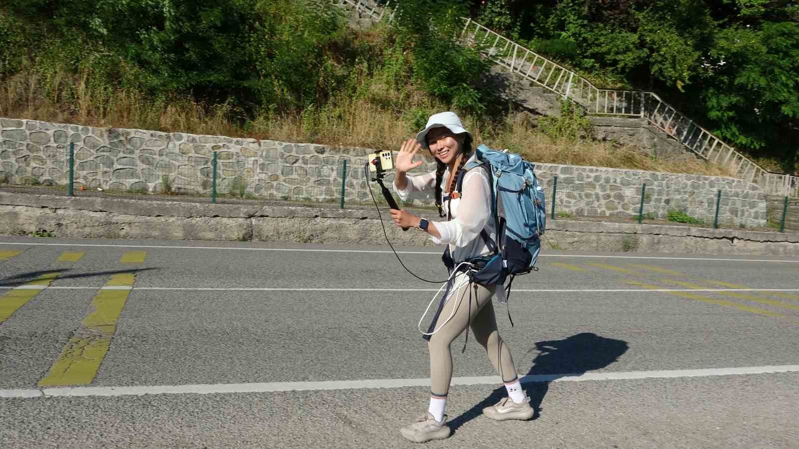 Türkiye’yi dolaşan Güney Koreli gezgin, Ordu’ya ulaştı: 