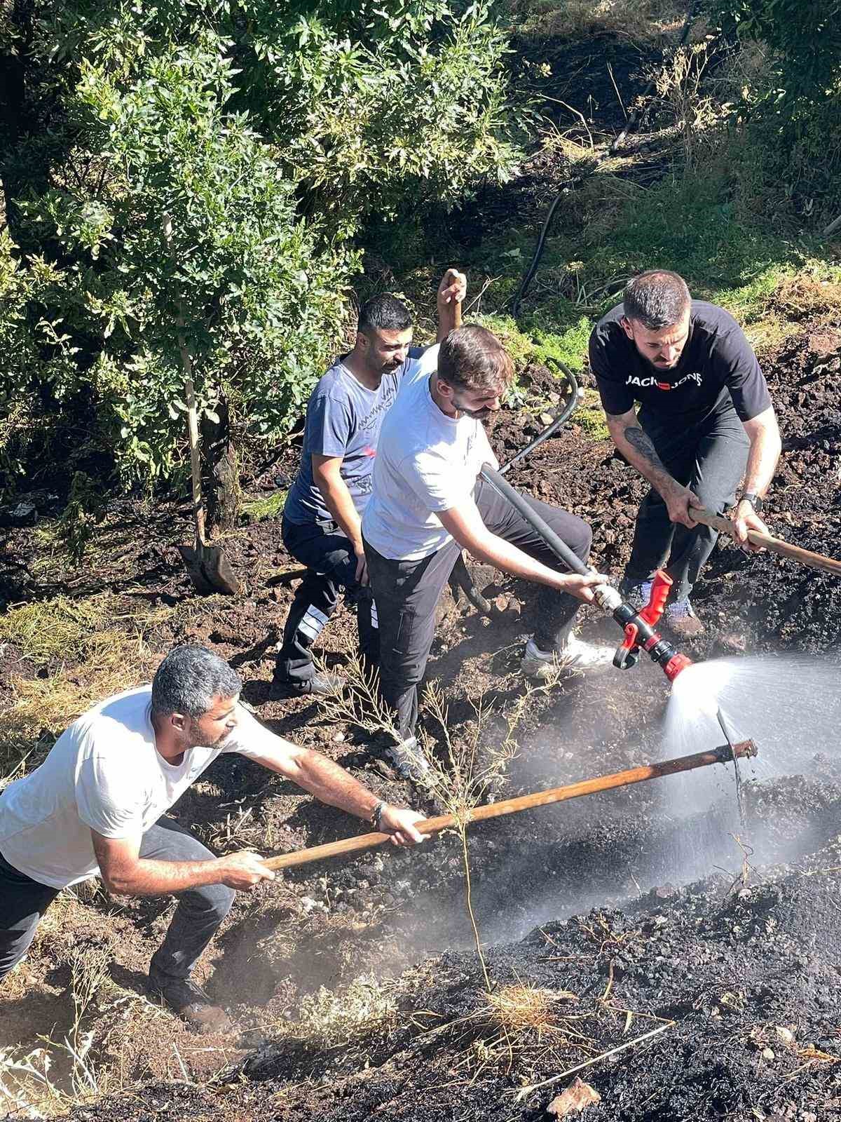 Tunceli’de yangın köye sıçramadan engellendi 