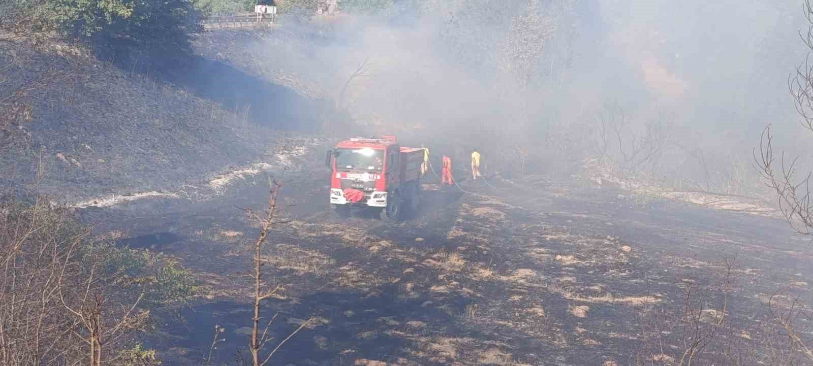 Çan’da tarım arazisinde yangın çıktı